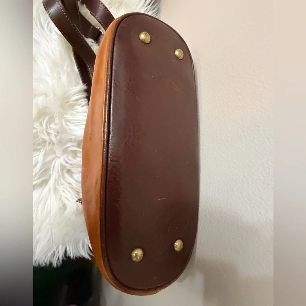 Firenze Leather Handbag Purse cognac Pelletterie D&D